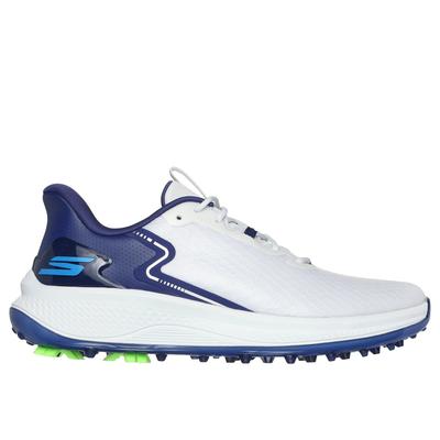Skechers Men's Slip-ins: GO GOLF Blade GF - Slip-ins Shoes | Size 10.5 | White/Navy | Synthetic/Textile
