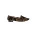Sam Edelman Flats: Slip On Chunky Heel Feminine Green Camo Shoes - Women's Size 6 - Almond Toe