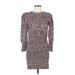 Rebecca Minkoff Casual Dress - Bodycon Crew Neck 3/4 sleeves: Burgundy Dresses - Women's Size Medium