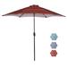Red 8.6 ft Outdoor Patio Market Umbrella with Tilt