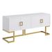 Best Master Furniture Lustra 64" Lacquer Sideboard with Gold Trim