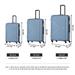 3 Piece Luggage Sets ABS Lightweight Suitcase with Two Hooks, Spinner Wheels, TSA Lock, (20/24/28)