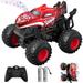 Remote Control Monster Truck 2.4GHz Remote Control Car RC Trucks 2 Battery 60 Mins+ RC Car with Light&Music&360Â°Stunt Indoor Outdoor All Terrain Toy Gifts for Boys and Girls Red