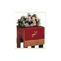 Flower Stand Cover-Pavillion-Reversible-Red Slanting Cross/Crown & White Latin Cross (11653)