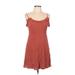 Beceel Casual Dress - A-Line Scoop Neck Sleeveless: Orange Print Dresses - Women's Size Large