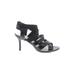 Nine West Heels: Black Print Shoes - Women's Size 9 1/2 - Open Toe