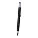 2Pcs Unique Spirit Level Screen Touch Screwdriver Multi-functional Pen Woodworking Pen Capacitive Pen Ballpoint Pen BLACK