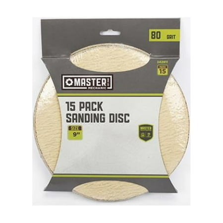 Master Mechanic G25640 Drywall Sanding Sheets 80-Grit 9 In. 15-Pk. - Quantity 12
