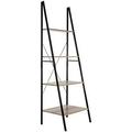 62758 A-Frame Ladder Shelf Bookshelf Offers Sleek Storage Display With Modern Industrial Antique Furnishings For Complete Or Workspace - Brown