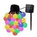 [Pack of 2] Globe String Solar Lights 30 Ball LED Fairy Solar Lamps 8 Lighting Modes IP65 Waterproof Decorative Lamp w/ Stake Garden Lawn Flower Trees Patio Garde