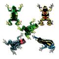 NUOLUX 5pcs Metal Frog Wall Decor Outdoor Garden Frog Ornaments Iron Frog Sculpture