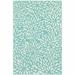 HomeRoots 9 x 13 ft. Blue Floral Stain Resistant Indoor & Outdoor Rectangle Area Rug - Blue and Ivory - 0.15in. H x 101.97in. W x 155.91in. D