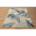 HomeRoots 8 x 10 ft. Blue & Beige Floral Stain Resistant Indoor & Outdoor Rectangle Area Rug - Blue and Beige - 8 x 10 ft.