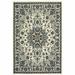 HomeRoots 5 x 8 ft. Ivory Oriental Stain Resistant Indoor & Outdoor Rectangle Area Rug - Ivory and Blue - 5 x 8 ft.