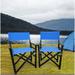 Dtwnek 2PCS Canvas Folding Chair Wooden Director Chair Blue