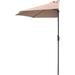 9 Ft Half Round Outdoor Patio Umbrella Market Umbrella With Crank And 5 Ribs Suitable For CafÃ© Deck Wall Balcony Window Or Terrace (Beige)