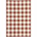 HomeRoots 4 x 6 ft. Red Geometric Stain Resistant Indoor & Outdoor Rectangle Area Rug - Red and Ivory - 4 x 6 ft.