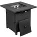 IVV 28 Outdoor Gas Fire Pit Table 50000 BTU Gas Firepit Table Outside Fire Pit with Lid for Backyard Garden ETL Certification Black