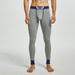 Azrian Thermal Underwear for Men Men s Sexy Stretch Patchwork Cotton Wool Trousers with Long Warm Underwear Gray