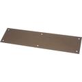 Bronze Standard Push Plate Four Beveled Edges 16 Height X 4 Width X 0.050 Thick Oxidized Oil Rubbed Finish