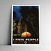 I Hate People Vintage Travel Poster / Postcard WPA Style Retro Camping Introvert