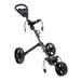 Foldable Golf Push Carts 3 Wheel Lightweight Portable Aluminum Alloy Golf Pull Push Cart Trolley Black