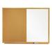 HYYYYH Standard Combination Whiteboard/Cork Bulletin Board 3 x 2 Oak Finish Frame