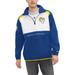 Men's Tommy Hilfiger Royal/White Los Angeles Rams Carter Half-Zip Hooded Top