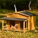 Dcenta GO 47.2 â€� Large Wooden Dog House & Indoor Dog Crate Cabin Style With Porch 2 Doors