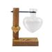 Modern Love Heart Shape Tabletop Ornament Wood Frame Glass Vase Flower Arrangement Plant Flower Pot Hydroponic Flower Vase 1