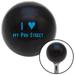 American Shifter Blue I Love My Pro Street Black Shift Knob with M16 x 1.5 Insert Shifter Auto Manual