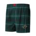 Men's Concepts Sport Green/Black Minnesota Wild Concord Flannel Boxers