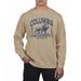 Men's Uscape Apparel Cream Columbia University Pigment Dyed Fleece Crew Neck Sweatshirt