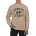 Men's Uscape Apparel Cream Washington State Cougars Pigment Dyed Fleece Crew Neck Sweatshirt