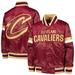 Youth Starter Wine Cleveland Cavaliers Home Game Varsity Satin Full-Snap Jacket