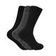 Sock Snob 3 Pairs Mens Cushioned Sole Wool Blend Walking Hiking Socks for Boots - Grey - Size UK 6-11