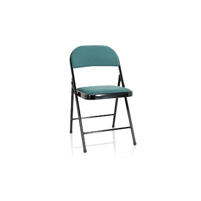 Konferenzstuhl / Besucherstuhl / Klappstuhl TUDELA I Samt türkis hjh OFFICE Image