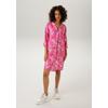 Sommerkleid ANISTON CASUAL, Damen, Gr. 48, N-Gr, bunt (pink, weiß, rosa, rose), Web, Obermaterial: 100% Viskose, bedruckt, gemustert, modisch, figurumspielend kniefrei, V-Ausschnitt, 3/4-Ärmel Krempelärmel, Kleider, mit farbharmonischem, graphischem...