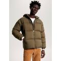 Daunenjacke TOMMY HILFIGER "NEW YORK GMD DOWN HOODED JACKET" Gr. M, grün (army green) Herren Jacken Winterjacken