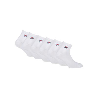 Kurzsocken FILA "UNISEX QUARTER PLAIN SOCKS", Damen, Gr. 39-42, weiß, Materialmix, unifarben, normal, Socken, mit Logo-Schriftzug Image