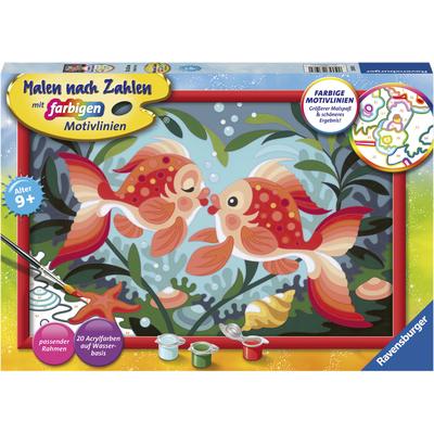 Malen nach Zahlen RAVENSBURGER "Verliebte Fische" Malvorlagen bunt Kinder Made in Europe; FSC- schützt Wald - weltweit