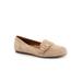 Extra Wide Width Women's Serra Flat Mule by SoftWalk in Oat Milk Suede (Size 10 WW)