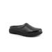 Wide Width Women's Andria Slip On Clog by SoftWalk in Black (Size 10 W)