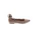 Vince Camuto Flats: Tan Print Shoes - Women's Size 8 - Almond Toe