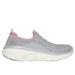 Skechers Women's Relaxed Fit: D'Lux Walker 2.0 - Bold State Slip-On Shoes | Size 7.5 | Gray/Pink | Textile/Synthetic | Vegan | Machine Washable