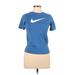 Nike Active T-Shirt: Blue Activewear - Women's Size Large