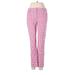 Adrianna Papell Casual Pants - Mid/Reg Rise Straight Leg Boyfriend: Pink Bottoms - Women's Size 6