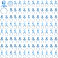 100 Pieces 2.75 Inch Baby Pacifier Baby Shower Plastic Pacifier for Baby Shower Pacifier, Gender Show Party Decoration DIY Baby Shower Birthday Party Gift (Blue)