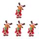 ibasenice 4pcs Electric Christmas Party Favors Singing Santa Claus Elk Plush Toys Reindeer Figures Dancing Reindeer Christmas Plush Toy Xmas Dolls Dining Table Child Statuette Plastic