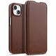 STILGUT Book Case Suitable for iPhone 15 - Case Compatible with MagSafe Leather for Folding, Flip Case, Mobile Phone Case, Leather Case - Cognac